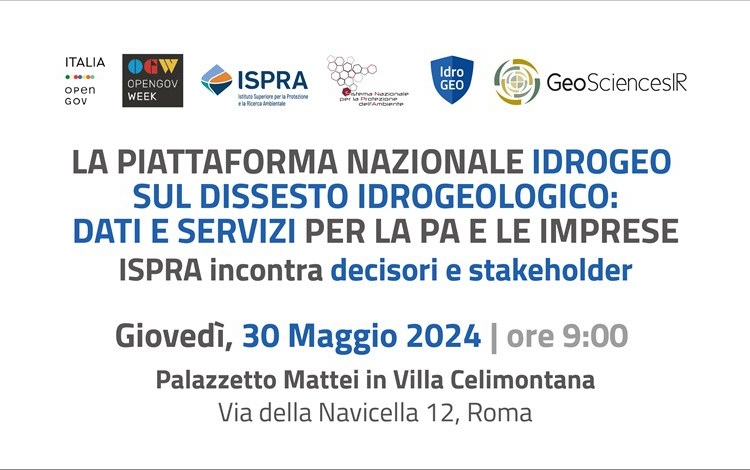 Convegno - La piattaforma nazionale IdroGEO sul dissesto idrogeologico