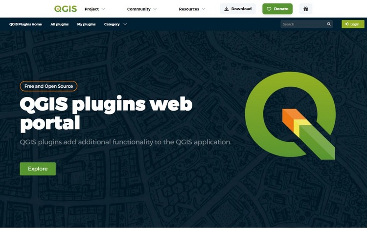 Nuova veste per il sito dei plugin QGIS e QGIS Hub