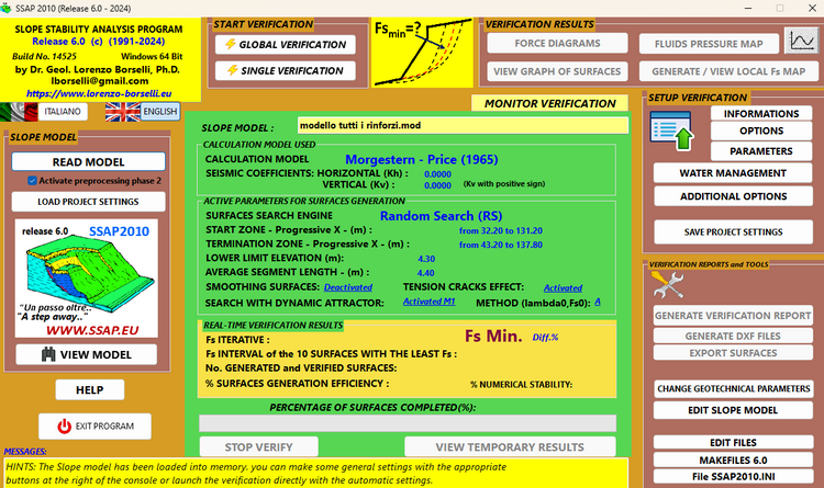 SSAP2010, software freeware per la verifica della stabilità dei pendii