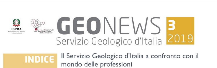 Geonews, terzo numero della newsletter del Servizio Geologico d'Italia