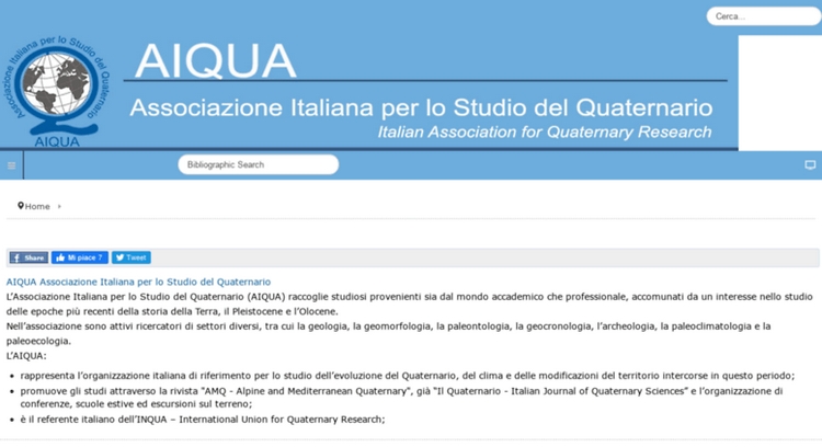 AIQUA - Associazione Italiana per lo Studio del Quaternario; rivista AMQ online